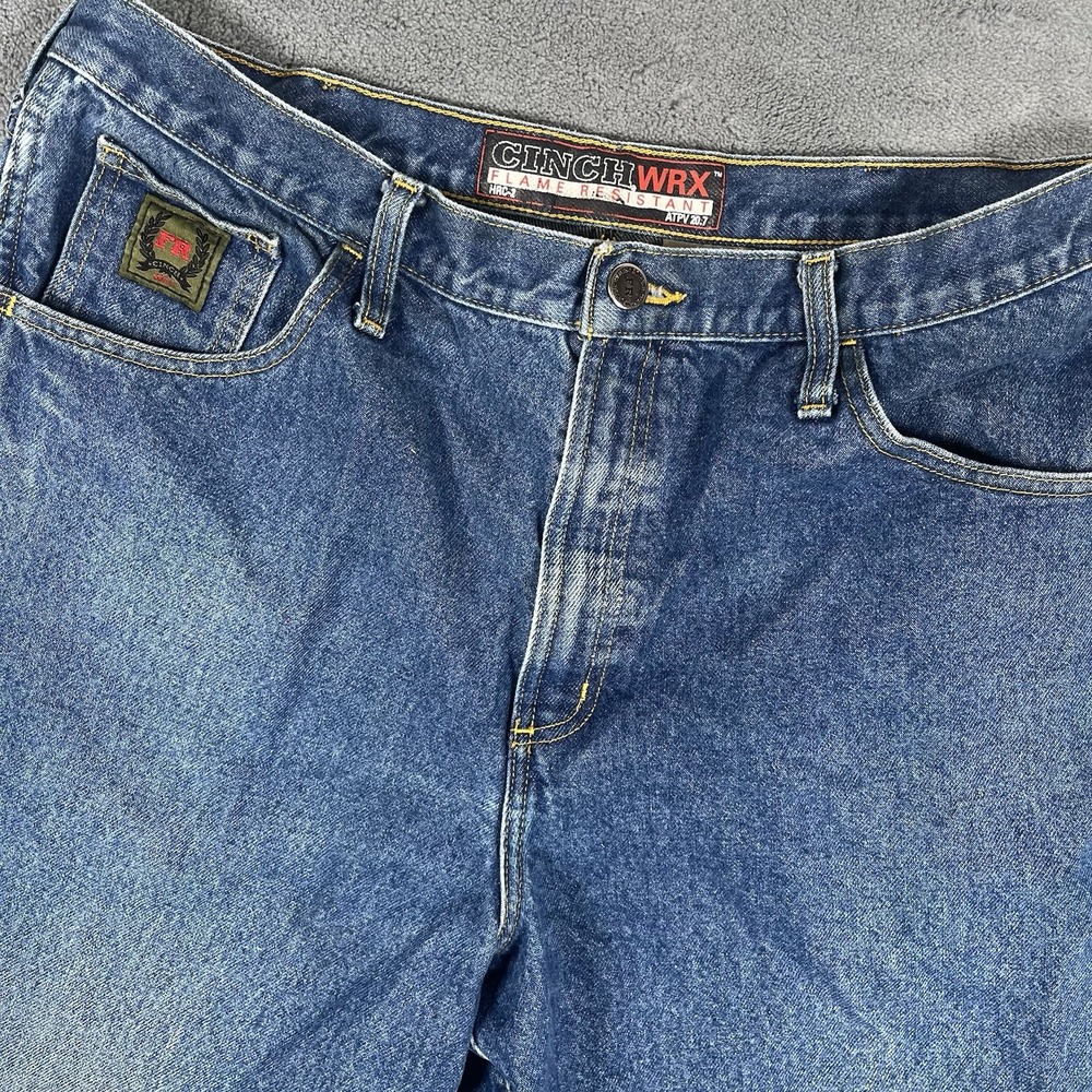 Cinch WRX Flame Resistant FR Men's Jeans Mens 38x34 Blue HRC 2 APTV 20.7 Work